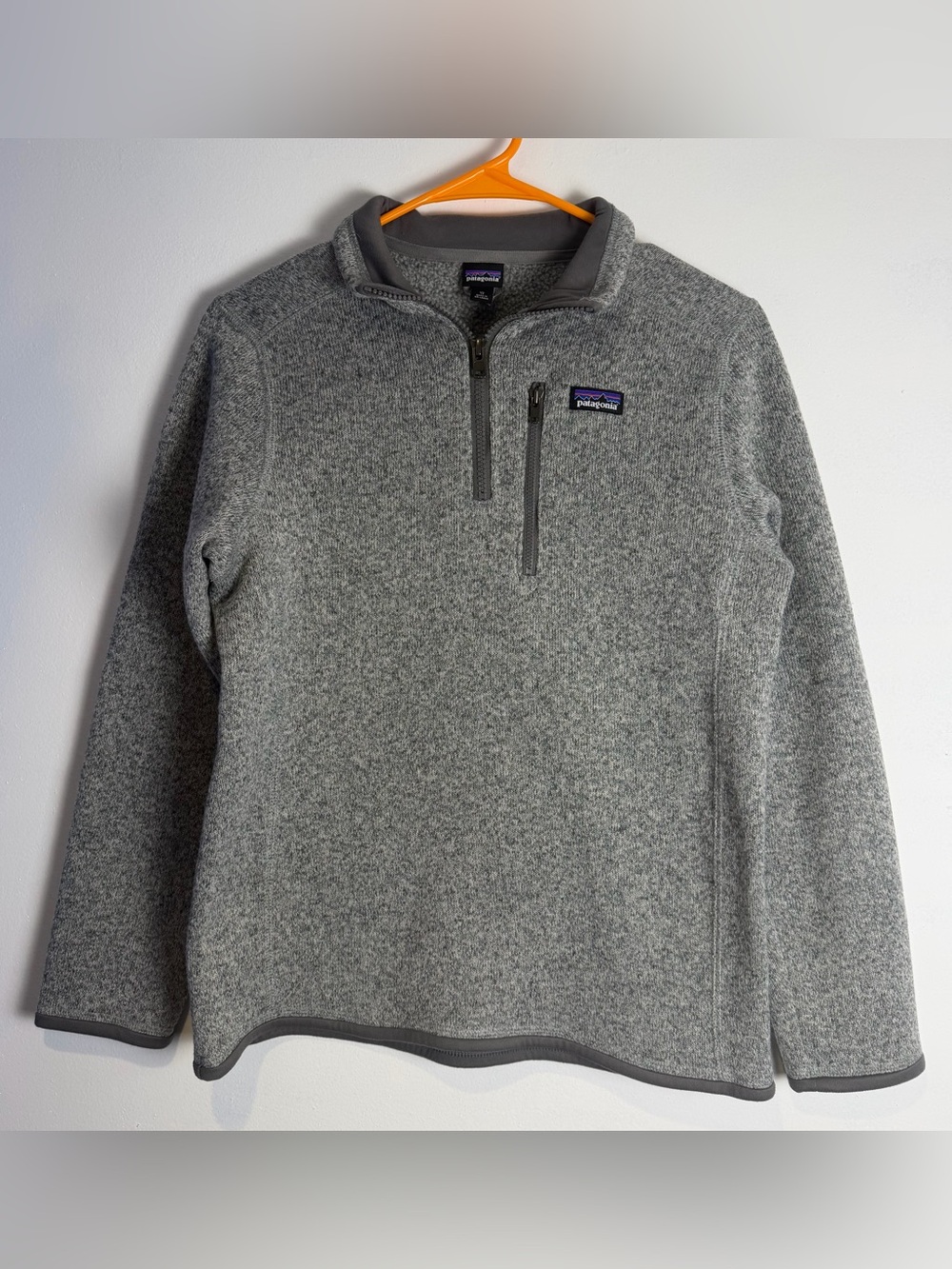 Patagonia Youth Size XL(14)Gray Half-Zip Fleece Pullover